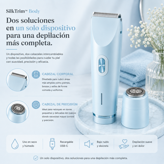Depiladora SilkTrim™  2 en 1 | Acabado Suave y Uniforme